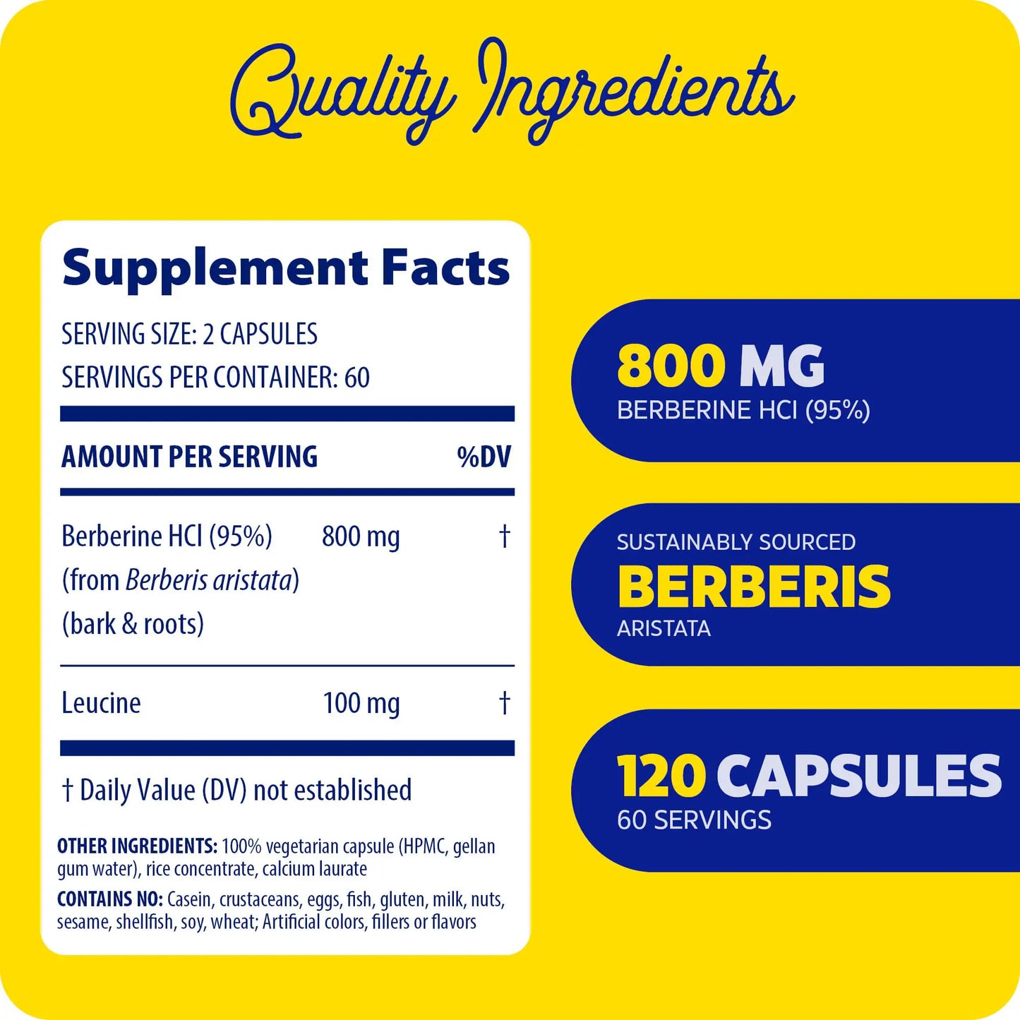 New! Lower Potency, Berberine 800