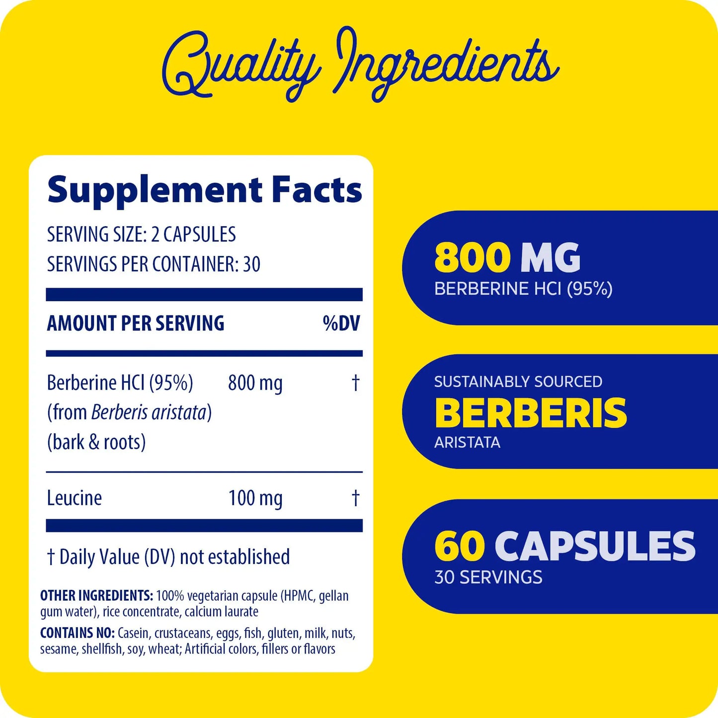 New! Lower Potency, Berberine 800